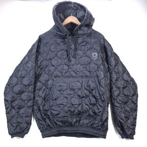 Zero Foxtrot Woobie Hoodie Mens Medium Black Quilted Ripstop Tactical Pullover